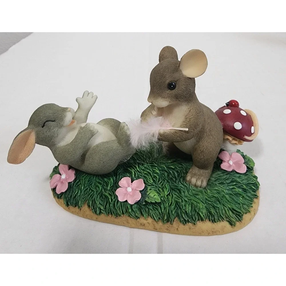 Charming Tails Tickled Pink 89/132 Mouse Bunny Friends Feather Fun Fitz‎ Floyd